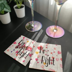 Untersetzer "Mr. & Mrs. Right"